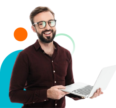 man with laptop